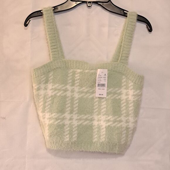 Pac Sun Kendall & Kylie Fuzzy Square Neck Tank Top - Size S NWT - Picture 15 of 16